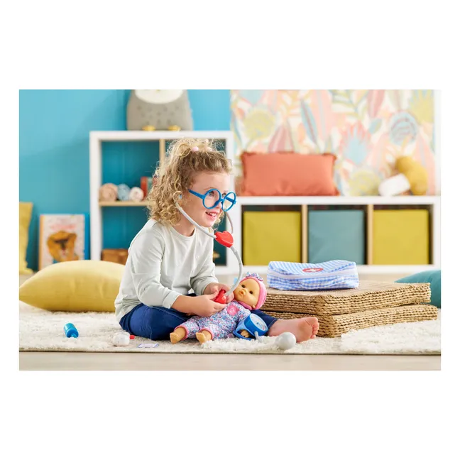 Doctor's case and accessories for dolls 30 cm | Light blue