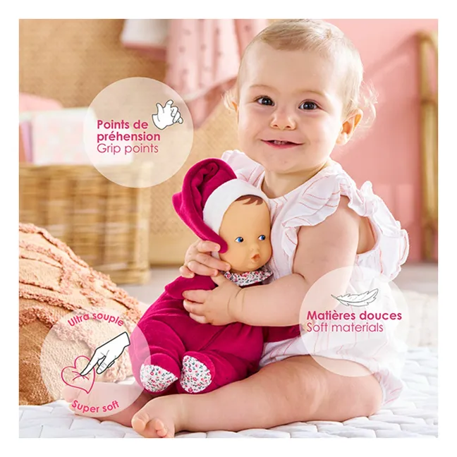 Mein Kuscheltier - Babipouce Rose Grenadine | Fuchsie