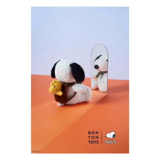 SNOOPY - Peluche Snoopy avec Woodstock dans son sac