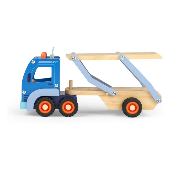 Camión de transporte de coches y accesorios | Azul