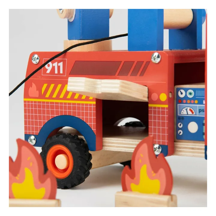 Camion de pompier avec ses accessoires | Rouge- Image produit n°6