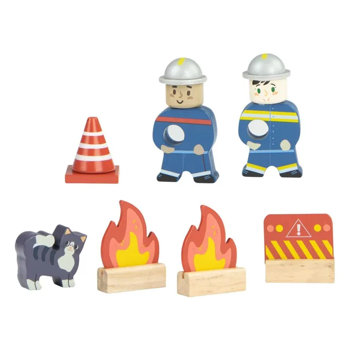 Camion de pompier avec ses accessoires | Rouge- Image produit n°8