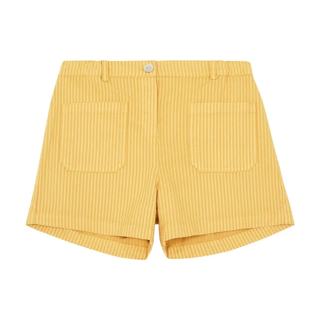 Striped Shorts | Mustard