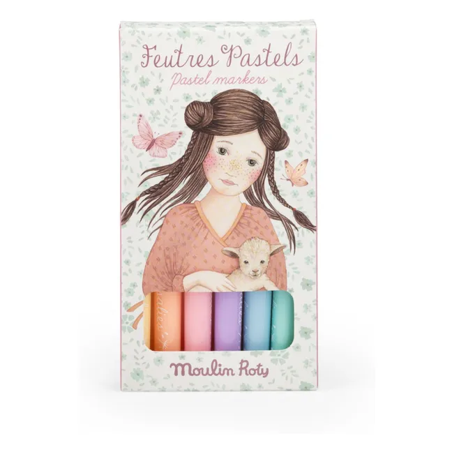 Feutres pastels Les Rosalies - Boîte de 6