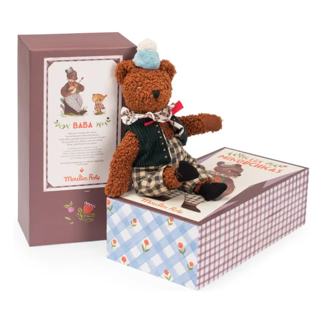 Peluche Baba il Grande Orso con scatola | Marrone scuro