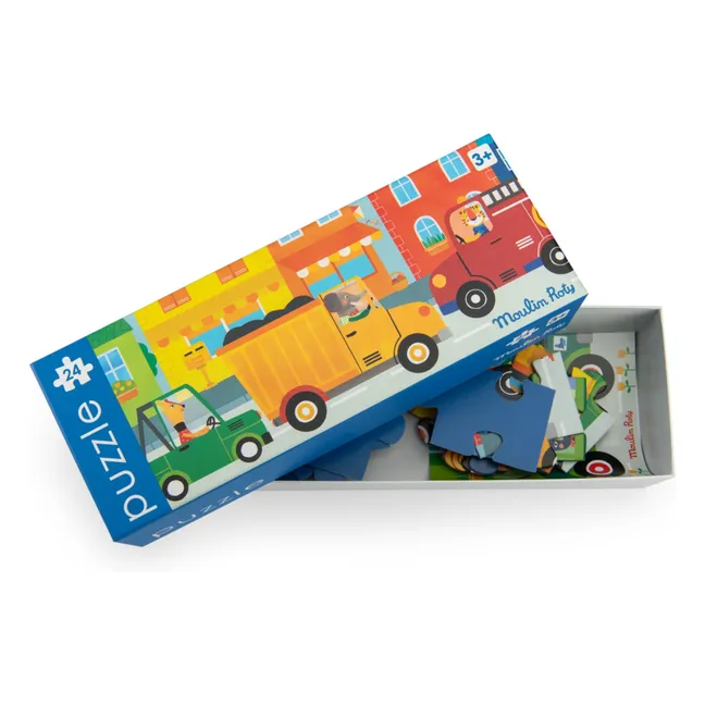 Puzzle de vehículos - 24 piezas