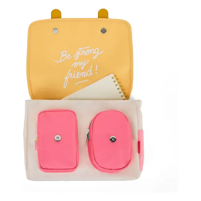 Flower Artwork satchel | Pink