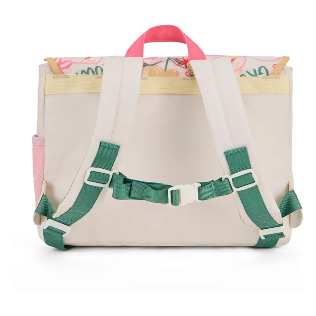 Flower Artwork satchel | Pink