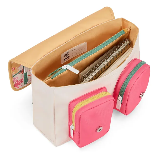 Flower Artwork satchel | Pink