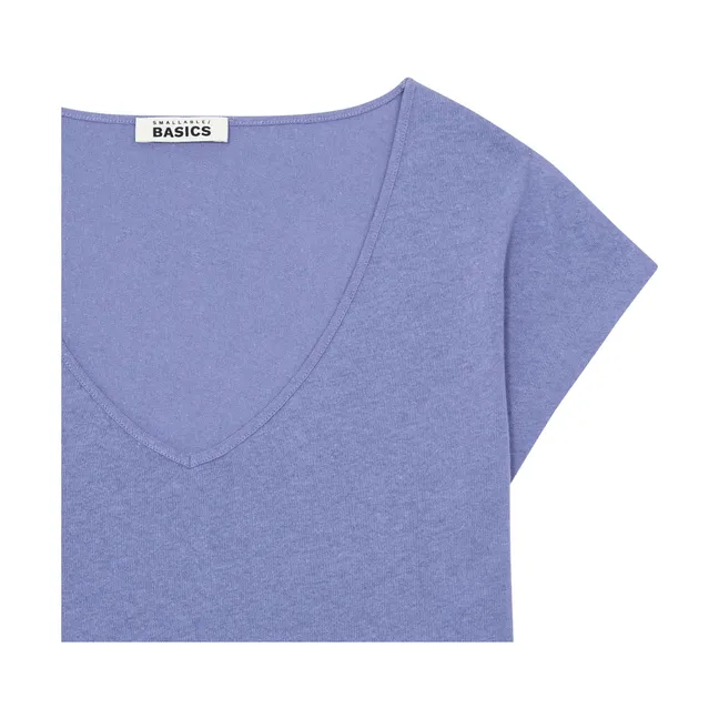 T Shirt Für Frauen Kurzarm  | Vintage blau denim
