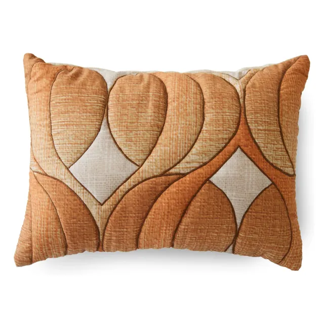 Coussin matelassé Retro Wave | Orange