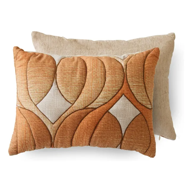 Coussin matelassé Retro Wave | Orange