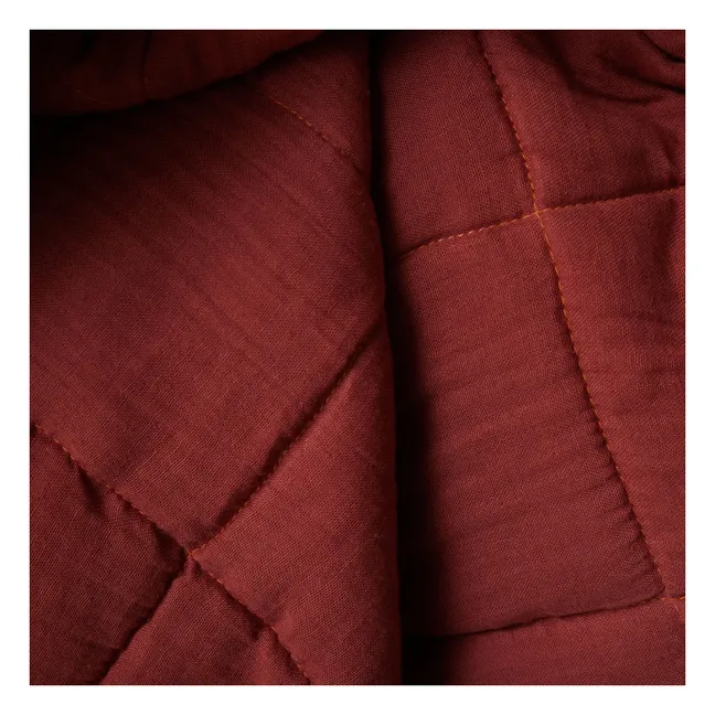 Couvre-lit matelassé fleuri | Orange