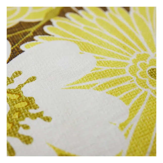 Coussin rond Daisy | Vert anis