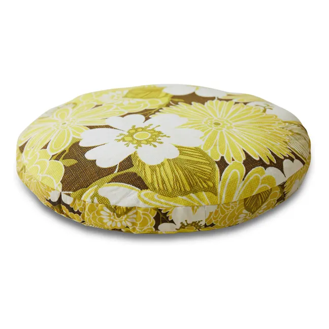 Coussin rond Daisy | Vert anis