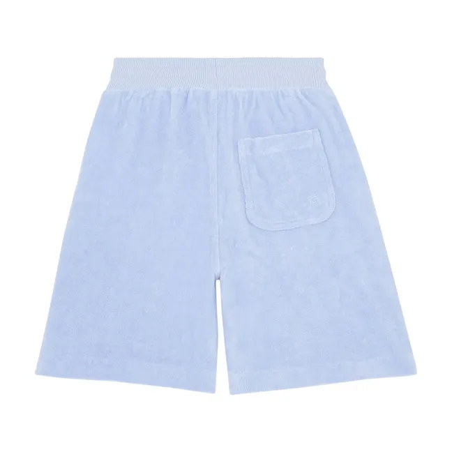 Pantalón corto de rizo orgánico para niño | Ice blue