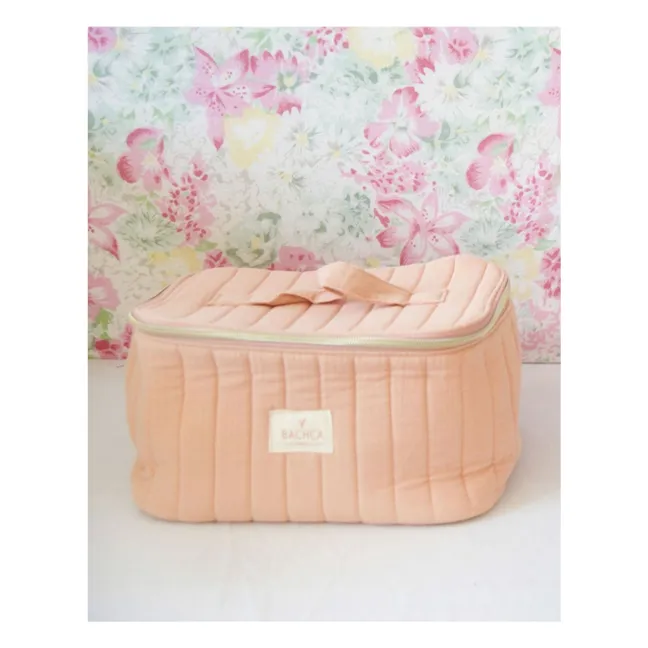Coffret Vanity en velours All-in-one | Rose poudré