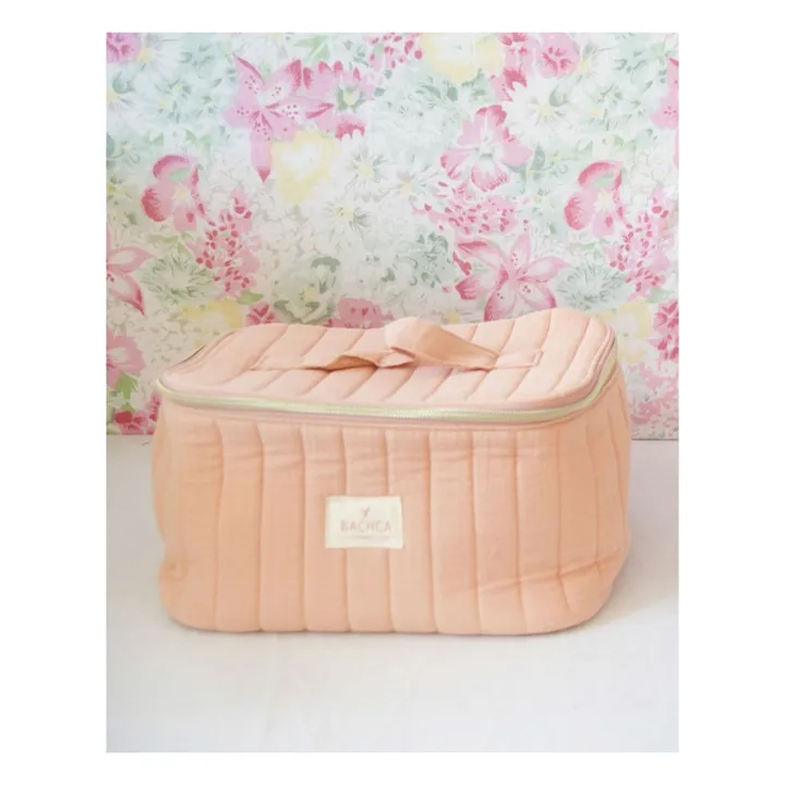 Coffret Vanity en velours All-in-one | Rose poudré- Image produit n°3