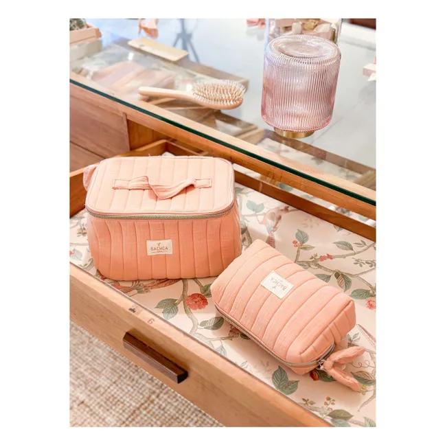 Coffret Vanity en velours All-in-one | Rose poudré