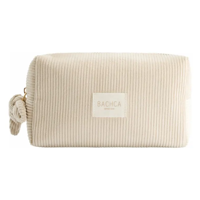 Velvet make-up bag | Beige