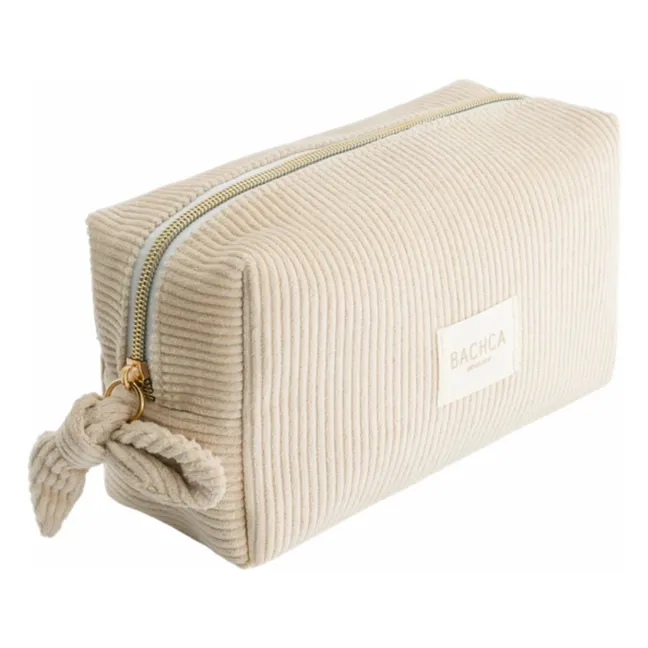 Velvet make-up bag | Beige