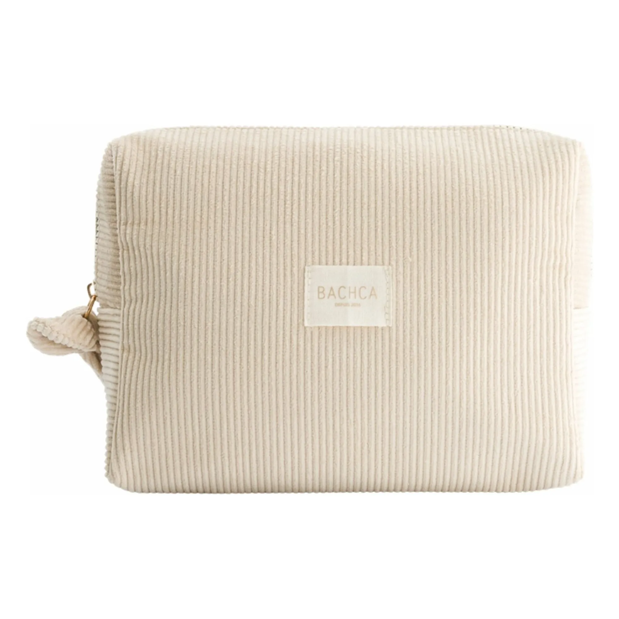 Trousse de toilette en velours  | Beige- Image produit n°0