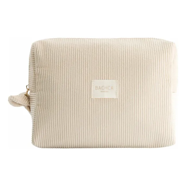 Velvet toiletry bag  | Beige