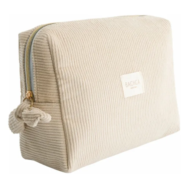 Velvet toiletry bag  | Beige