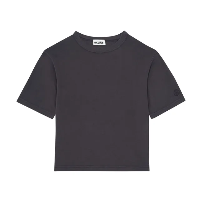 T-Shirt Jungen Kurzarm aus Bio-Baumwolle | Schwarz