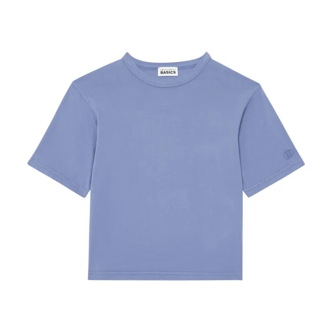 T-shirt bambino a maniche corte in cotone biologico | Vintage blue denim