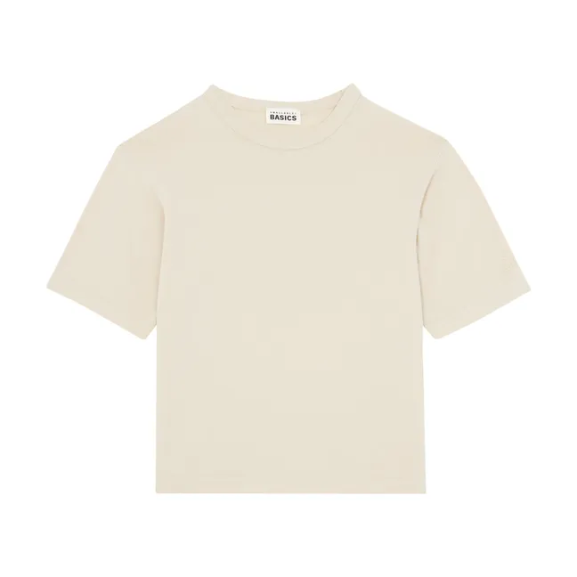 T-Shirt Jungen Kurzarm aus Bio-Baumwolle | Kreidefarbe