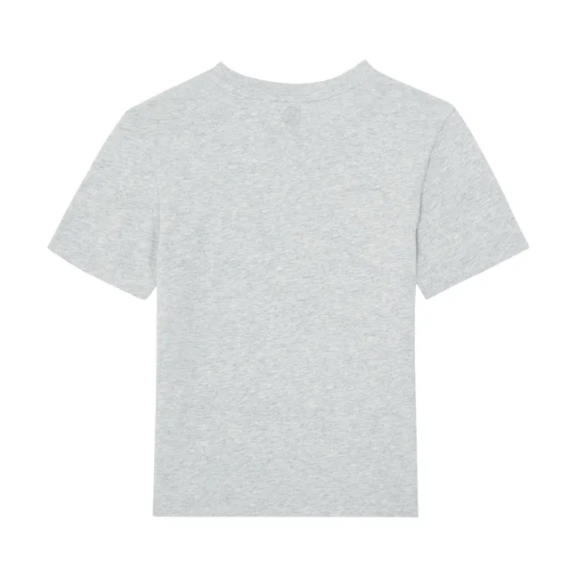 Camiseta de manga corta de algodón orgánico para niño | Gris Jaspeado