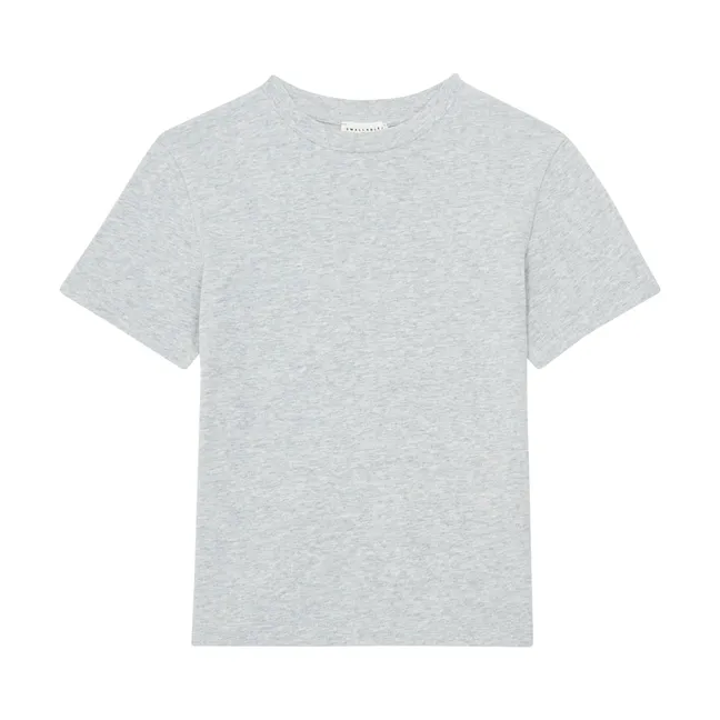 Camiseta de manga corta de algodón orgánico para niño | Gris Jaspeado