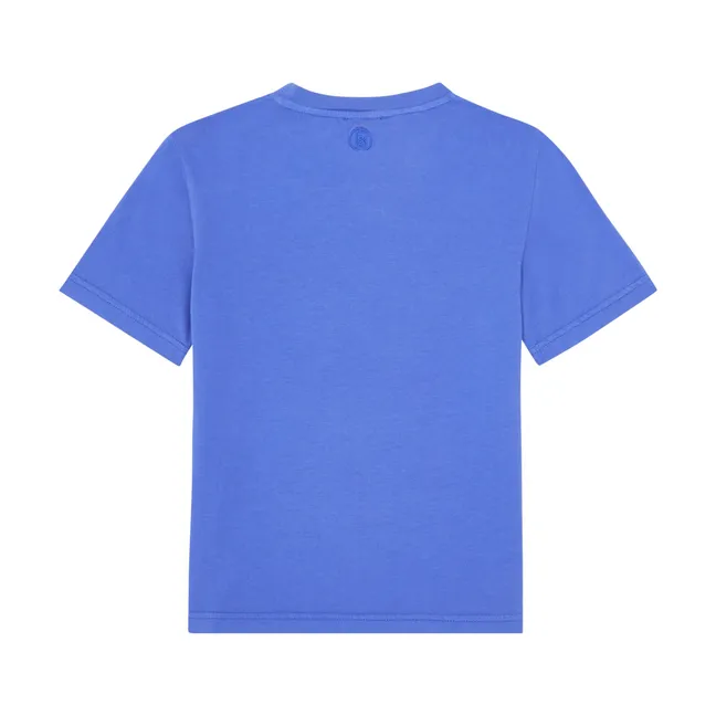 T-shirt bambino a maniche corte in cotone biologico | Azzurro fiordaliso