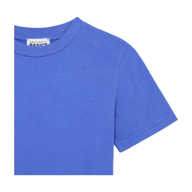 T-shirt bambino a maniche corte in cotone biologico | Azzurro fiordaliso