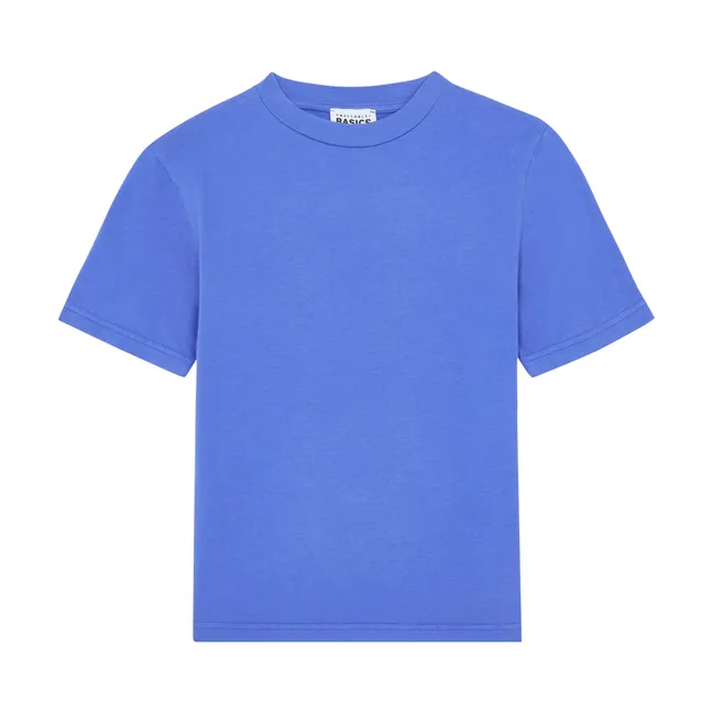 Camiseta de manga corta de algodón orgánico para niño | Azul Mar