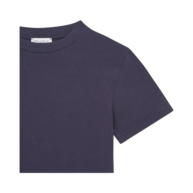 Camiseta de manga corta de algodón orgánico para niño | Azul Marino