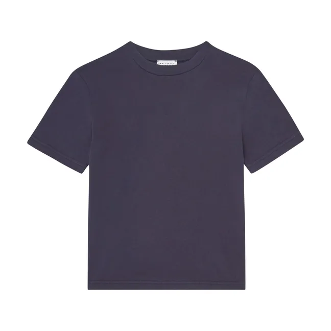Camiseta de manga corta de algodón orgánico para niño | Azul Marino