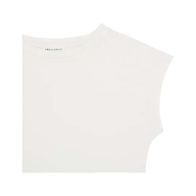Camiseta de niña de manga corta de algodón orgánico | Crudo