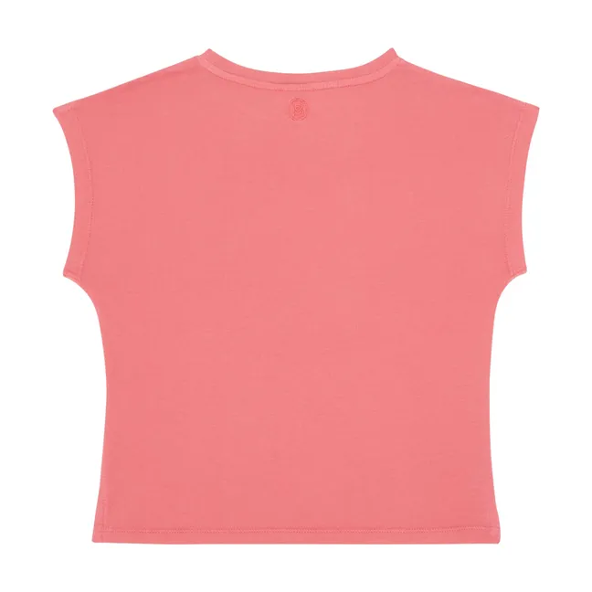 T shirt Fille Manche Courte Coton Bio | Corail