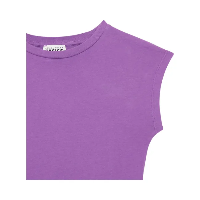 T-shirt bambina manica corta in cotone biologico | Viola