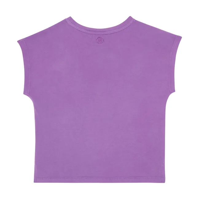 T shirt Fille Manche Courte Coton Bio | Violet