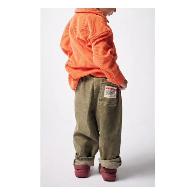 Hemd aus geripptem Velours Padow | Orange