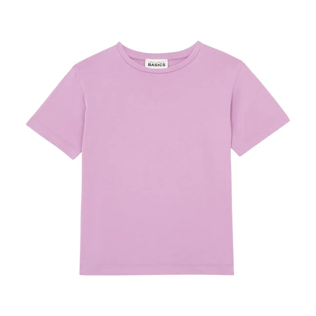 Camiseta de niña de manga corta de algodón orgánico | Malva
