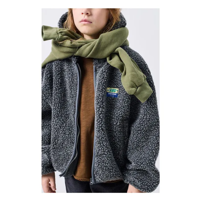 Veste Capuche Façon Sherpa Hoktown | Gris Antracita color natural