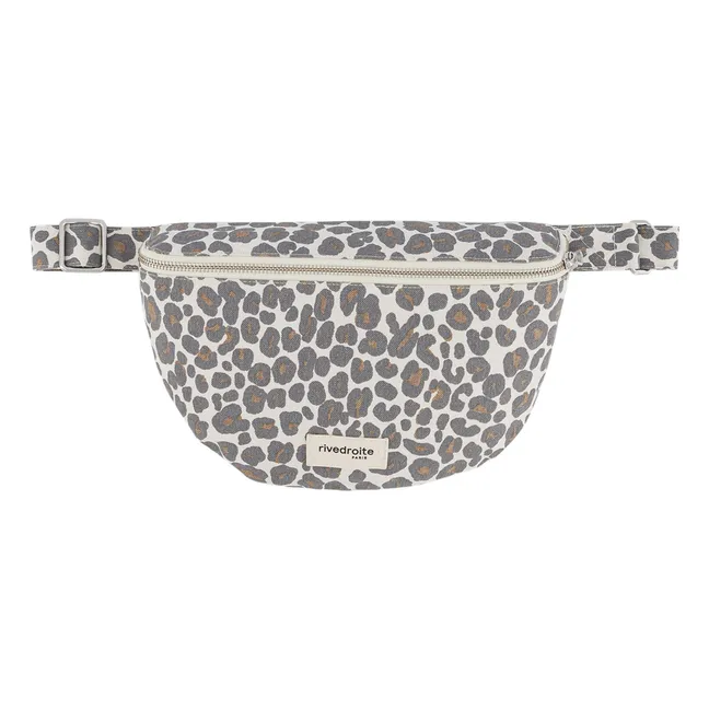 Sac Banane Custine Léopard Coton Recyclé | Gris