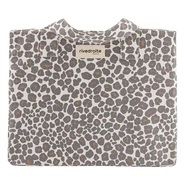 Tasche 24 Heures Célestins Leopard Recycelte Baumwolle | Grau