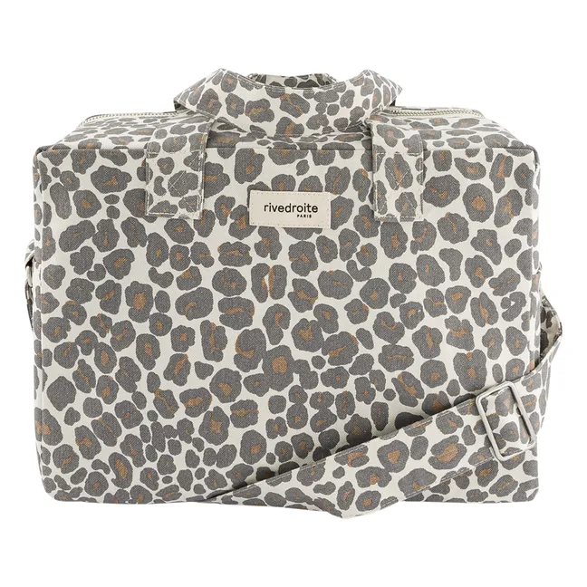 Sac City Sauval Léopard Coton Recyclé | Gris