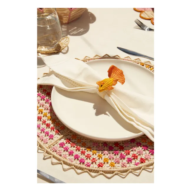 Rond de serviette Poisson | Orange