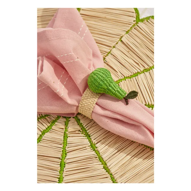 Rond de serviette Poire | Vert